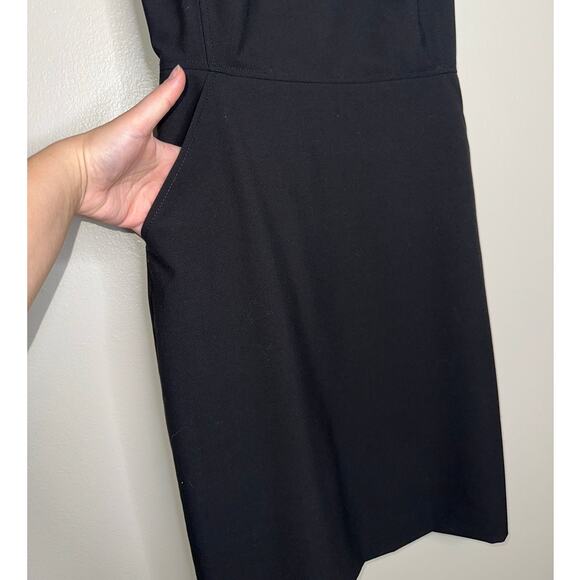 J.Crew Resume Dress in Italian Wool Blend Black 4P Professional Classic - Picture 5 of 7